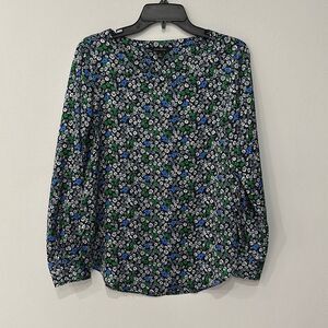Banana Republic Bella Floral Perfect  Tunic/Blouse Tulip Hem Sz Xs